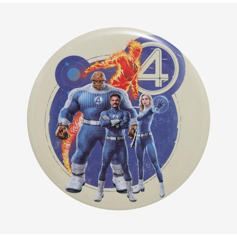 NEW! Marvel The Fantastic 4 First Steps Group 3 Inch PIN BUTTON
